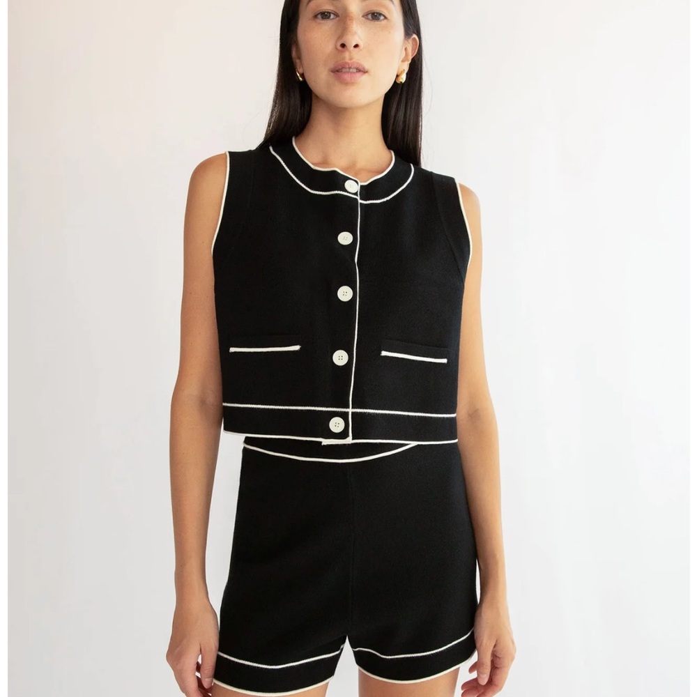 OAK + FORT Button Up Sweater Vest